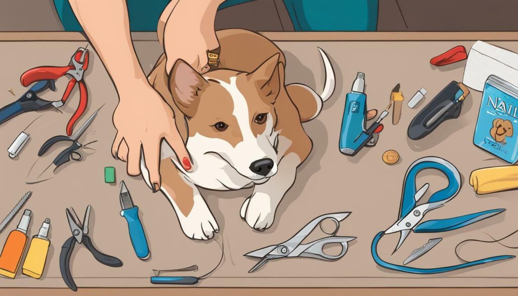 DIY dog nail clipping