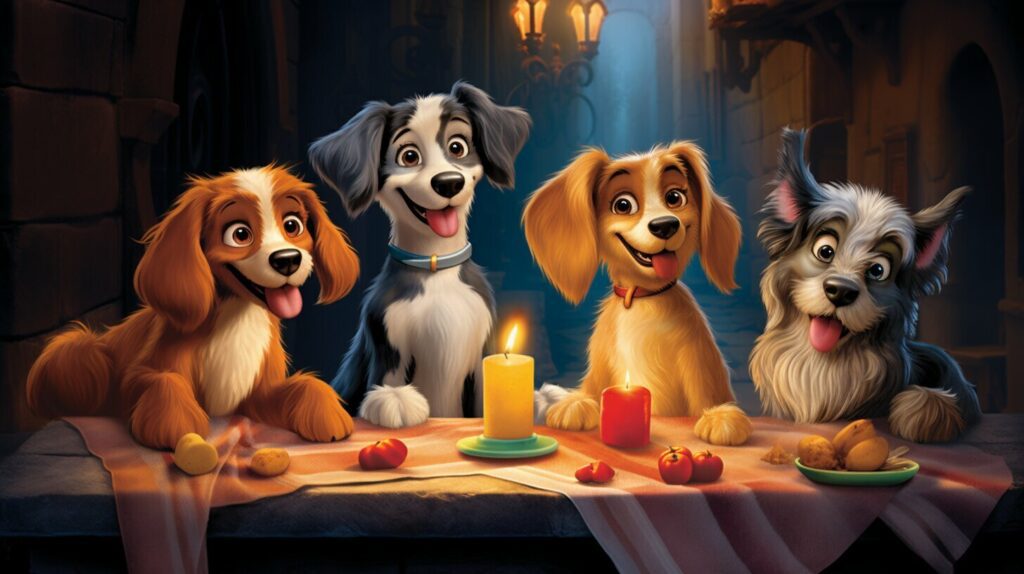 dogs on lady and the tramp