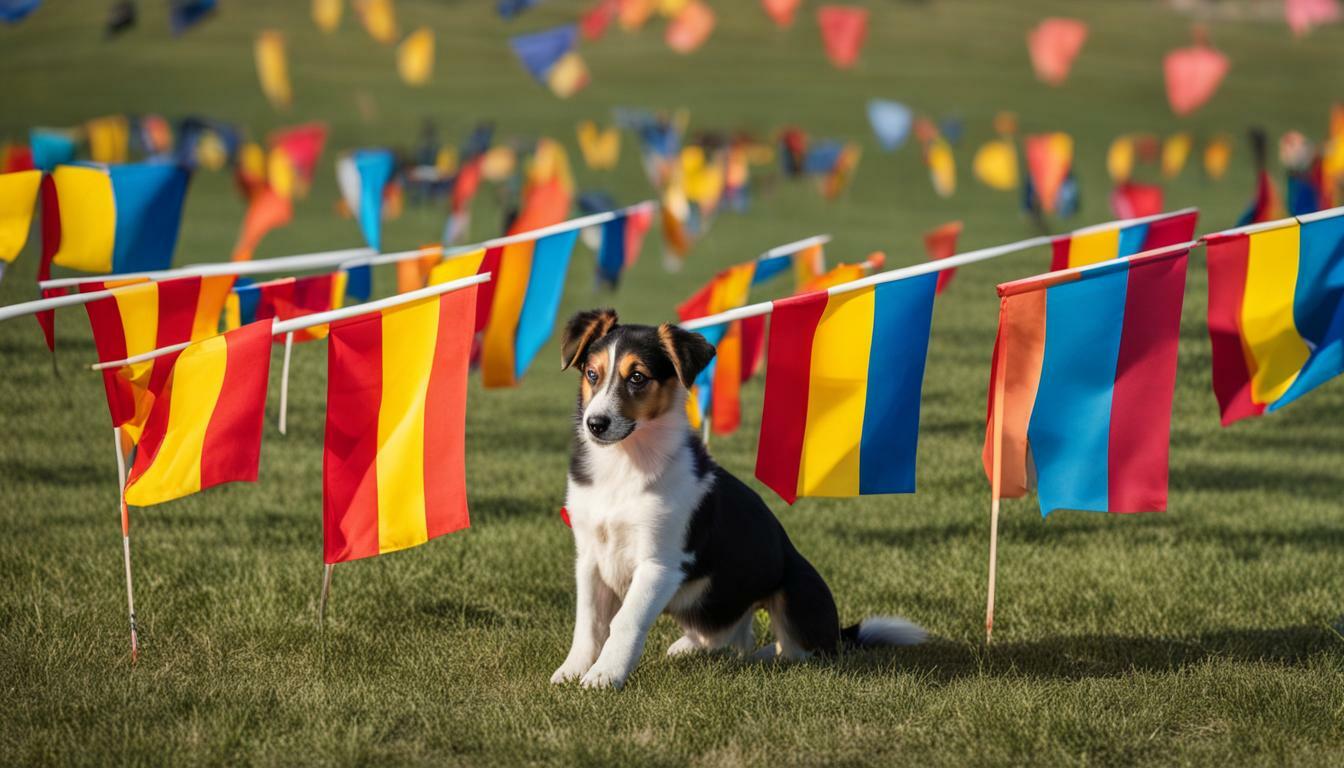 what color flags for dog training